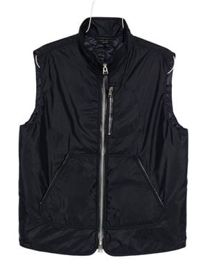 Tom Ford Satin Zipped Vest - Black