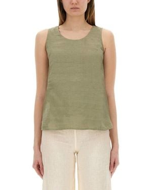 120% Lino Linen Top - Green