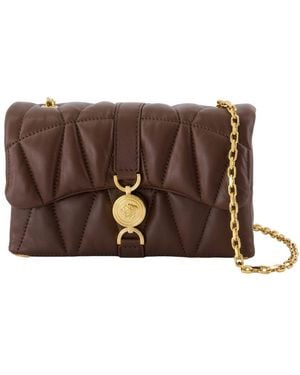 Versace Kleio Mini Bag Kleio Lamb Leather Crossbody - Brown