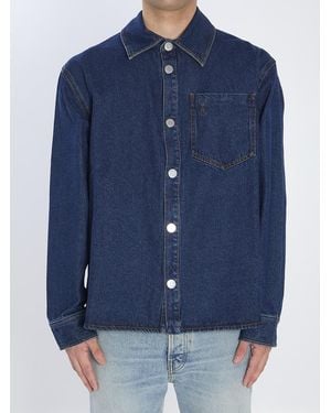Ami Paris Blue Cotton Overshirt
