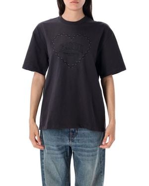 Ganni Heart T-Shirt - Black