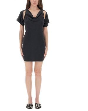 T By Alexander Wang Deconstructed" Short Dress - Black
