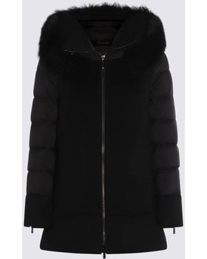 Moorer Black Wool Down Jacket