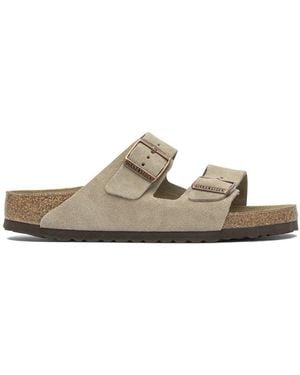 Birkenstock Suede Arizona Sandals - White
