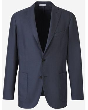 Boglioli Straight Wool Blazer - Blue
