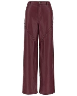 ROTATE BIRGER CHRISTENSEN 'Mid Waisted Piping' Pants - Purple