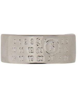 MM6 by Maison Martin Margiela "Minimal Numeric" Band Ring - White