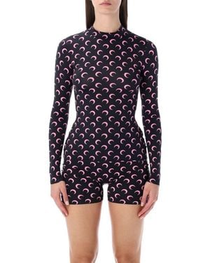 Marine Serre Moon All-Over Slim Top - Blue