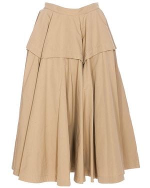 Bottega Veneta A-Line Skirt - Natural