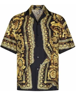 Versace Wild Barocco Illusion Shirt - Black