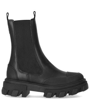 Ganni Black Mid Chelsea Boot