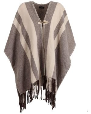 Fay Poncho - Brown
