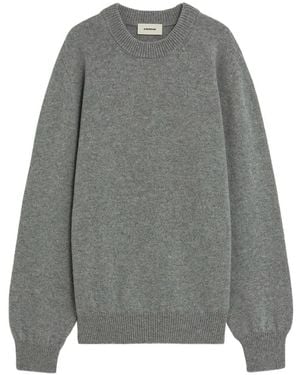 A PAPER KID Knitted Crew Neck - Grey