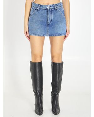 Alexander Wang Denim Carpenter Mini Skort - Blue