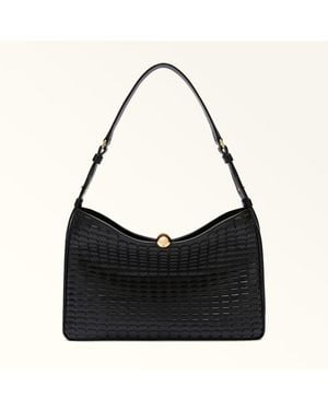 Furla Leather Shoulder Bag - Black