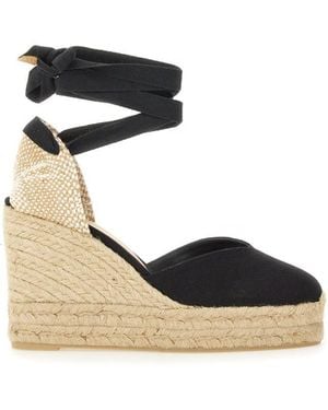 Castañer Espadrilles "Clear" With Wedge - Black