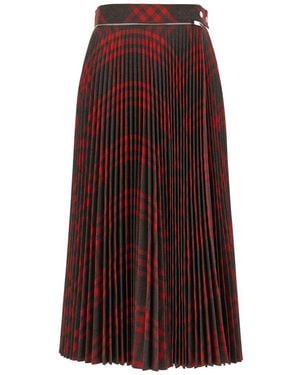 Burberry Embroidered Polyester Blend Skirt - Purple