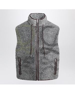 Loewe Vest With A Collar Tightened With Drawstrings - Gray