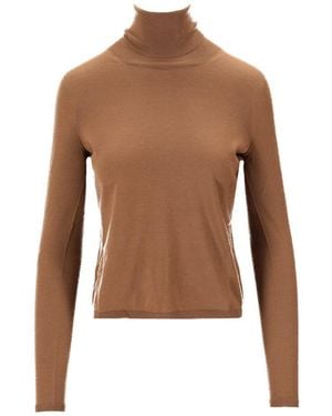 Max Mara Veloce Lightweight Cashmere Turtleneck - Brown