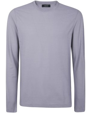 Zanone Long Sleeves Classic T-Shirt - Blue