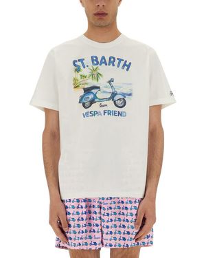 Mc2 Saint Barth T-Shirt With Print - Grey