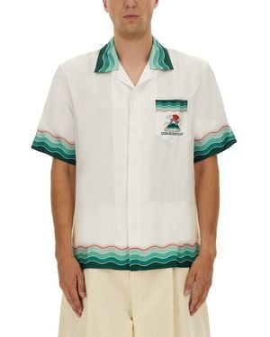 CASABLANCA "Montagne Ondulée" Shirt - Green