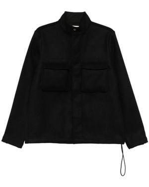 RANRA Hearth Full Zip Wool Jacket - Black