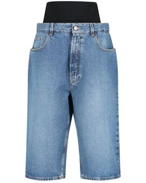 Alaïa Bermuda Jeans - Blue