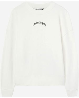 Palm Angels Crew Neck Sweatshirt - White