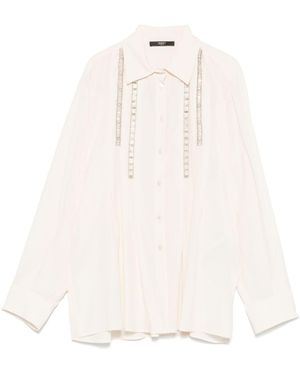 Seventy Cream Shirt With Front Detail - White