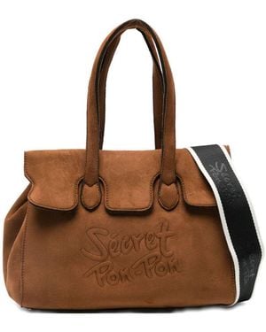 Secret Pon-pon Bags - Brown