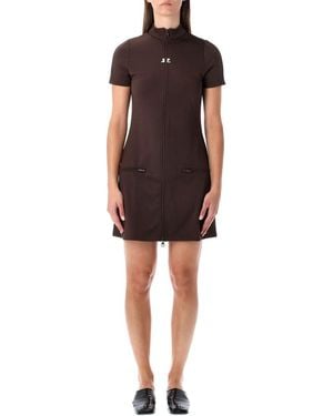 Courreges Courrèges Interlock Tracksuit Mini Dress - Red