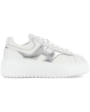 Hogan H-Stripes Nappa Leather Trainers Shoes - White
