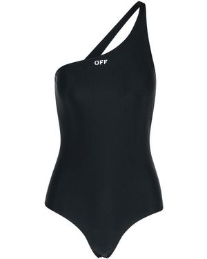Off-White c/o Virgil Abloh One-Shoulder Swimsuit - Black