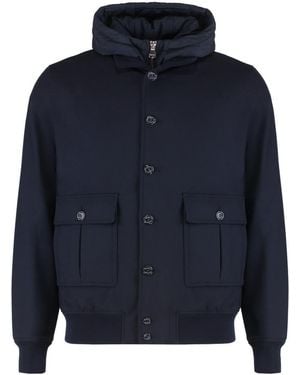 Valstar Ino Knitted Bomber Jacket - Blue