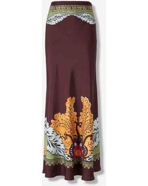 La DoubleJ Floral Maxi Skirt - Purple