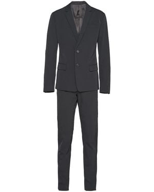 Prada Single-Breasted Techno Suit - Black