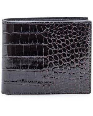 Tom Ford Coconut Effect Leather Wallet - Black