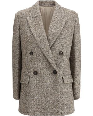Brunello Cucinelli Jackets - Grey