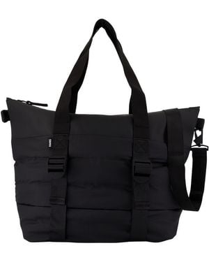 Rains Puffer Mix Tote Bag Mini W3 Shopper Bag - Black