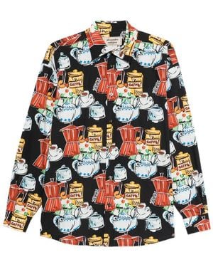 ALESSANDRO ENRIQUEZ Printed Cotton Shirt - Gray