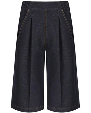 Max Mara Texas Denim Effect Bermuda Shorts - Blue