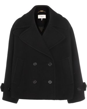 Chloé Wool Coat - Black