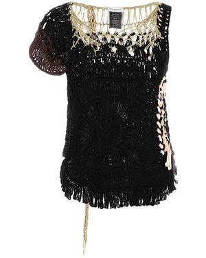 Dries Van Noten Crochet Top - Black