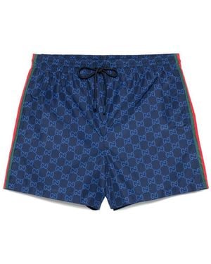 Gucci Gg Swim Shorts - Blue