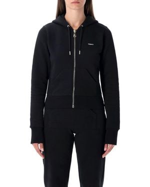 Coperni Fitted Zip-Up Organic Cotton Hoodie - Blue