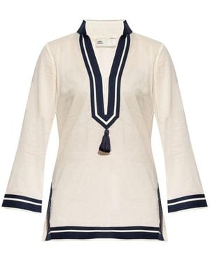 Tory Burch Cotton Tunic Dress - Natural