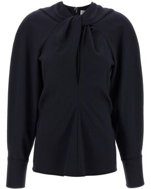 Victoria Beckham 'Twist Detail' Blouse - Blue