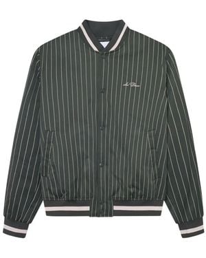 Les Deux "Varsity Tech Pinstripe" Jacket - Green