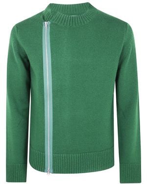 Sacai Wool Knit Blouson - Green
